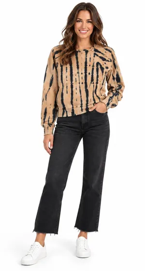 $265 NWT RE/DONE Womens Crewneck Sweatshirt Size Medium Sweater Tie Dye Grunge thumbnail 1