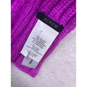 J.Crew‎ Knit Scarf Womens OS Purple Fair Isle Lambs Wool Cashmere Winter thumbnail 4