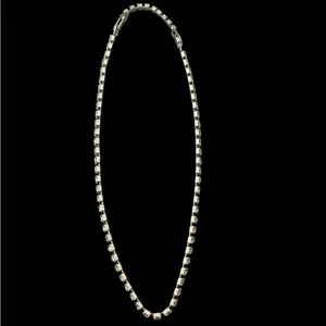 Vintage Estate Silver Clear Rhinestones Necklace Classic Formal thumbnail 9