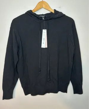 AQUA New Pullover Hoodie‎ Black Size M Long Sleeve Hooded Comfy Basic Minimalist thumbnail 1