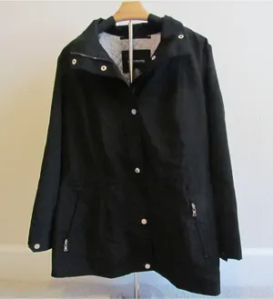 London Fog Jacket Medium M‎ Black Quilted Lining Utility Anorak Coat 54201955C thumbnail 1