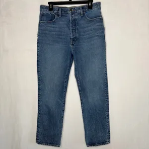 Madewell The 90s Straight‎ Crop Jeans - Concho Wash thumbnail 4