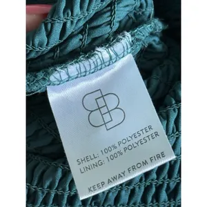 Baltic Born Esther Smocked‎ Off Shoulder Midi Dress Small Green Ruffle thumbnail 6