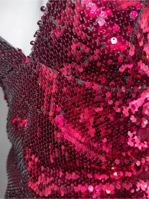 Lulus Women's Pink Sequin Spaghetti Strap Mini V-Neck Sexy Dress Small thumbnail 6