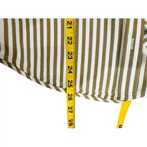 Reformation Striped Button-Up Shirt tan cream thumbnail 6