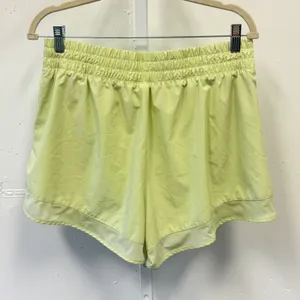 Layers 8 Womens Qwick-Dry Running Shorts Lime Green High Rise Lined XL Athletic‎ thumbnail 2