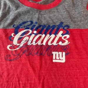 Reebok New York Giants NFL Graphic T-Shirt Red‎ Gray Colorblock Womens Medium thumbnail 2