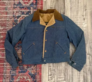 maverick denim fleece lined jacket Blue Size 16 thumbnail 1
