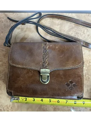 Patricia Nash Distressed Brown Leather Organizer Crossbody Wallet Bag Boho Vinta thumbnail 8