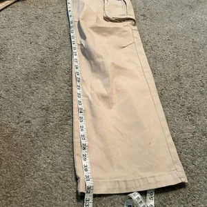 Vibrant Khaki Pops Cargo Pants Sand Beige‎ Wide Leg High Rise Small NEW thumbnail 3