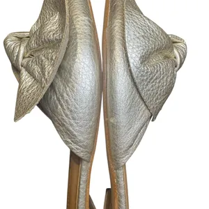 Rebecca Minkoff Shoes Womens Size 6.5M Gold Leather Bow Slide Flats‎ Pointed Toe thumbnail 7