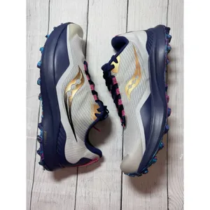 Saucony Peregrine 12 Blue Gold Pink Trail Running Sneakers Womens Sz 9.5 thumbnail 6