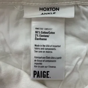 Paige‎ Hoxton Ankle High Rise Skinny Jeans Light Ecru Off White Size 29 thumbnail 2