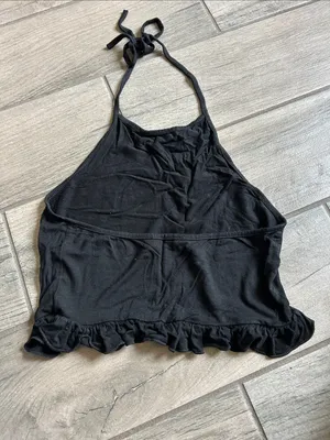 Black Halter Ruffle thumbnail 2