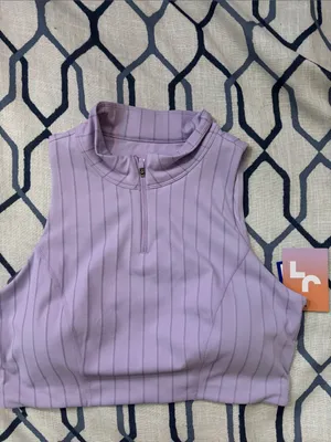 NWT JoyLab Women's High Neck Long Line lavender Bra - Size XL thumbnail 5