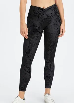 Fabletics Crushed Velour Crossover Leggings 3X (20-22) thumbnail 1
