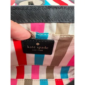 Kate Spade Black Crossbody Bag –‎ 100% Leather, Striped Lining thumbnail 10