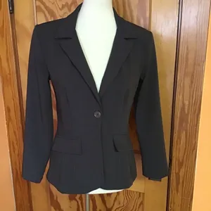Vintage 90s Polyester Blazer | 70s Inspired Tailored Jacket Classic Fit thumbnail 8