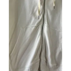 Aerie white zip up‎ oversized tunic sweatshirt Large thumbnail 2
