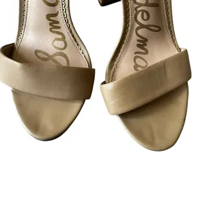 Sam Edelman Yaro Ankle Strap Sandal Oatmeal Kid Leather SZ 8.5 thumbnail 11