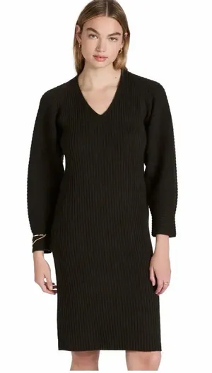 VINCE Fitted Dolman Sleeve Dress thumbnail 1