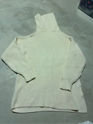 Free people Cream Turtleneck Knit Sweater - Women's Cozy small thumbnail 8