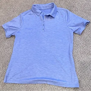 Skechers Womens Blue Golf Tennis Polo Shirt L Athleisure Sporty Coastal Casual thumbnail 1