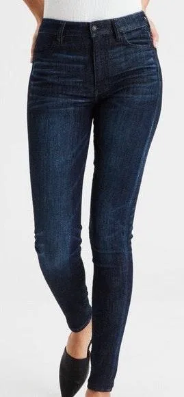American Eagle High Rise Dark Wash Jeggings thumbnail 1