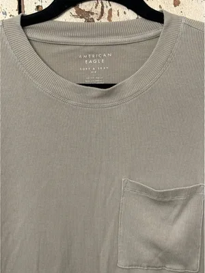 American Eagle Soft and Sexy Ribbed pocket Tee Size XS thumbnail 2