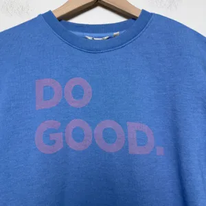Cotopaxi Women Organic‎ Cotton Sweatshirt Small Blue Do Good Graphic Pullover thumbnail 2