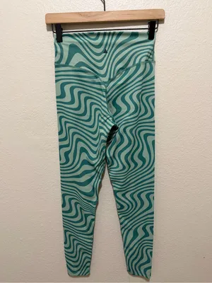 Vitality Balance Athletica Storm Pant Habitat Swirl Leggings Medium Blue Green thumbnail 4