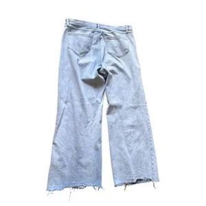 Kensie High Rise Wide Leg Light Wash Blue Stretch 5-Pocket Frayed Hem Jeans 14 thumbnail 5