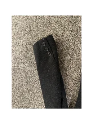 Anne Klein Gray Black Wool Blend Pea Coat Petite 8 thumbnail 3