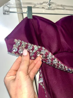Strapless Beaded Prom Dress thumbnail 8