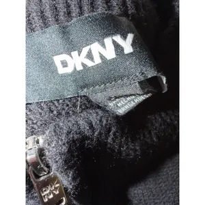 DKNY Black White Striped Quarter Zip Sweater Nautical Coastal Old Money Scandi thumbnail 6