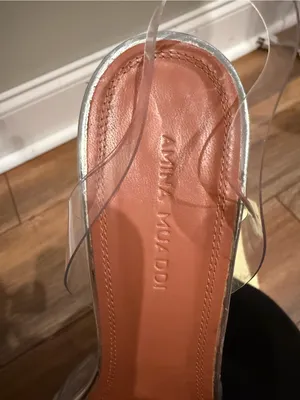 Amina Muaddi Clear PVC Pointed Holli Glass slingback Heels size Italian 36 thumbnail 9
