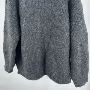 Sundance Charcoal Gray Cowl Neck Sweater wool blend oversized M fuzzy winter thumbnail 4