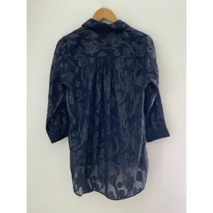 Boho Chic Navy Blouse NWT size‎ medium 120 retail Blue thumbnail 2