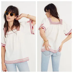 madewell embroidered sandblossom blouse thumbnail 2