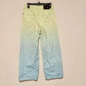 Urban Outfitters BDG High Wide‎ Relaxed Jean Ombre Green Blue 29 Waist thumbnail 3