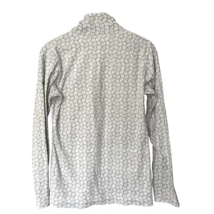 Columbia Womens Pullover Top Medium Gray‎ Geometric Print Quarter Zip Active thumbnail 3