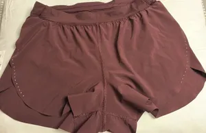 Lululemon Fast Free High-Rise Classic and Shorts 3" Reflective Fit Maroon thumbnail 6