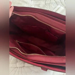 Salvatore, Ferragamo burgundy leather hand bag thumbnail 7
