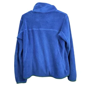 Patagonia Blue Re-Tool Snap-T Pullover Pockets Fuzzy Jacket Women's SMALL thumbnail 5