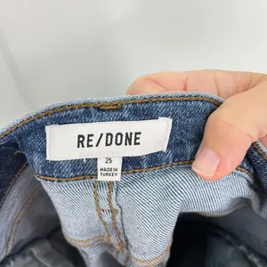 RE/DONE Size 25 Blue Stretch High Rise Ankle Crop Jeans thumbnail 8