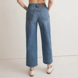 NWT Madewell The Perfect Vintage Crop Jeans Blue Raw Hem High Rise 26 Sold Out! thumbnail 3