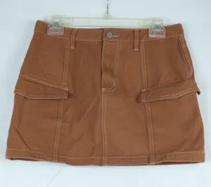 RSQ Burnt Orange Brown 100% Cotton Skirt Womens Size Medium thumbnail 1