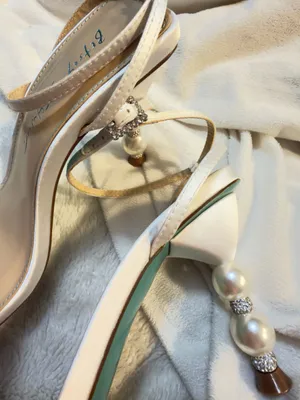 Betsey Johnson SB-Jacy Ivory Pearl-Embellished Ankle Strap Heels size 7.5 thumbnail 7