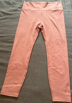 Vuori Performance Leggings Womens XL Terracotta Pink High Rise 7/8 Zip Pocket thumbnail 1