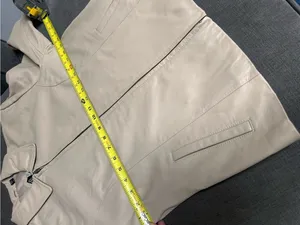 TIBOR Leathers Women’s Leather Jacket Beige Size Large Full Zip Pockets thumbnail 8
